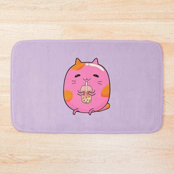 Item preview, Cat drinking boba milk kawaii designed and sold by lazarosdesign.
