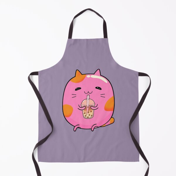Item preview, Cat drinking boba milk kawaii designed and sold by lazarosdesign.