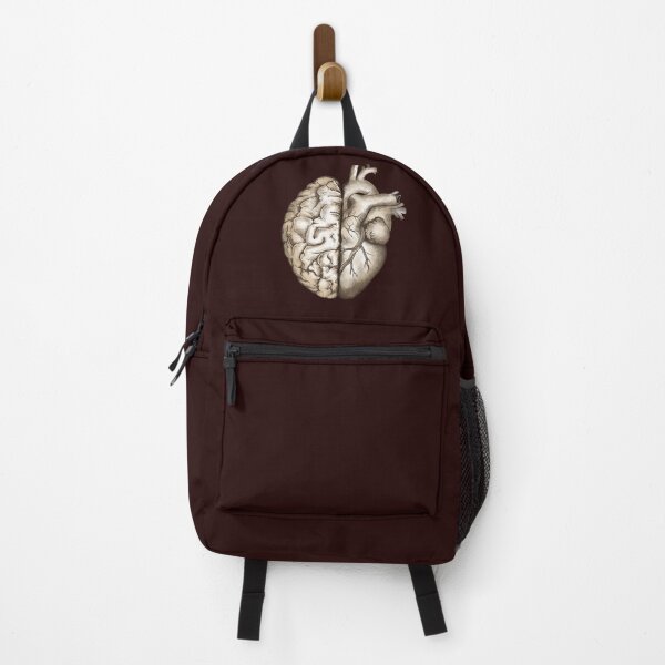 Item preview, Right balance between head and brain or heart and feeling, human heart and brain designed and sold by Collagedream.
