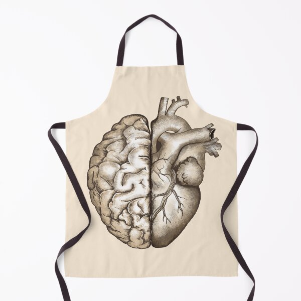 Item preview, Right balance between head and brain or heart and feeling, human heart and brain designed and sold by Collagedream.