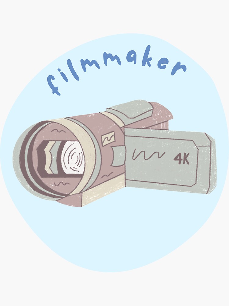 "Cool Camcorder Design For Filmmakers" Sticker by SpreaderDesign Redbubble