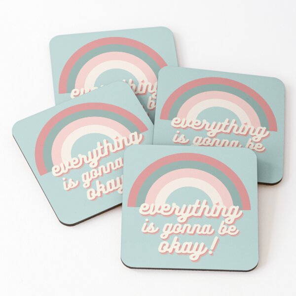 Item preview, everything is gonna be okay! aesthetic rainbow retro trendy text designed and sold by opptop.