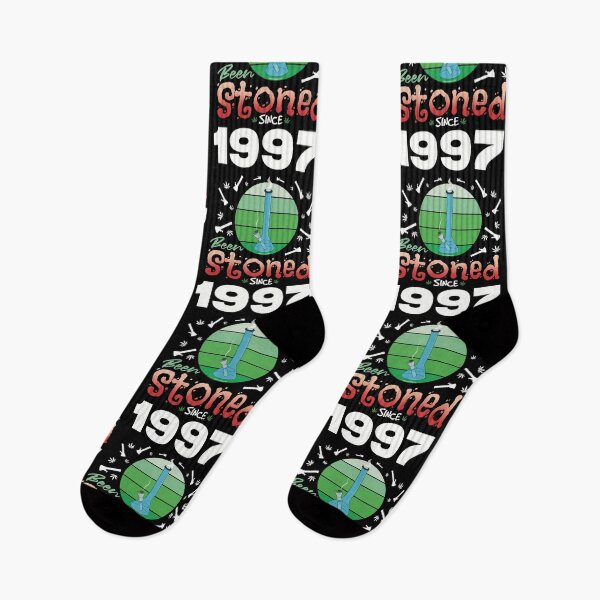 Item preview, Been stoned since 1997 (Green retro vintage sunset with bong) designed and sold by YomeHayin.