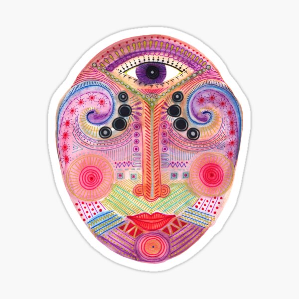 the all seeing tranquility mask Sticker
