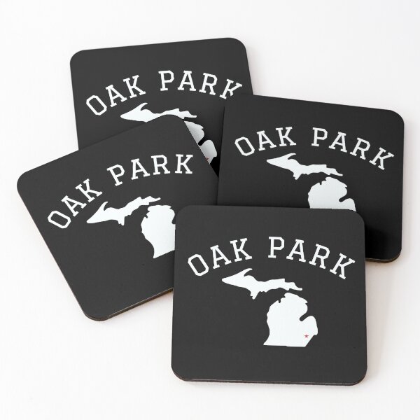 Item preview, Oak Park Michigan White Map designed and sold by BlessItAllTees.