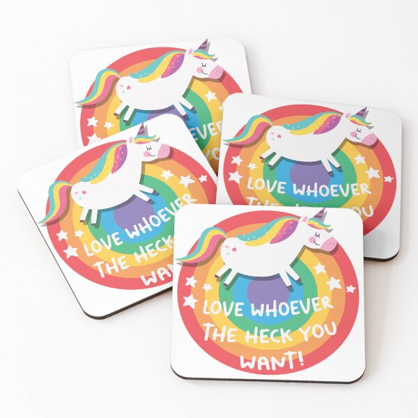 Item preview, Love Has No Gender Pride Love Rainbow Unicorn designed and sold by StickerbashCo.