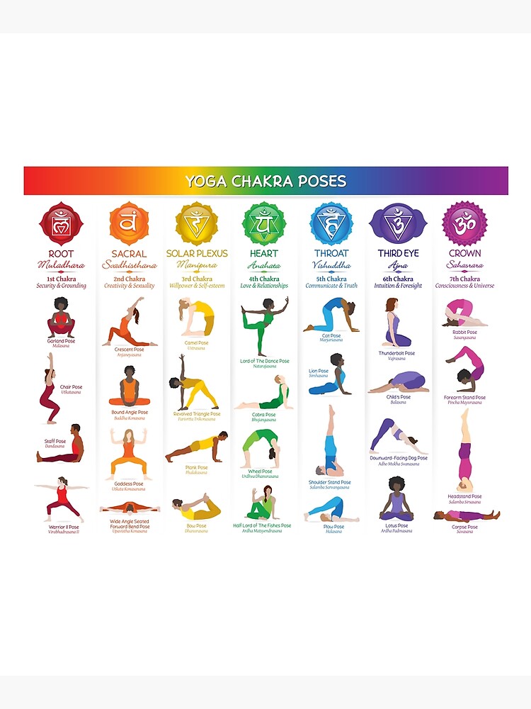 Vector set of yoga poses isolated on white background Foto, Poster,  Wandbilder bei EuroPosters