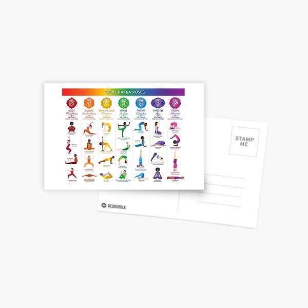 Item preview, Yoga Chakra Poses Poster - 74 designed and sold by chakraplaza.