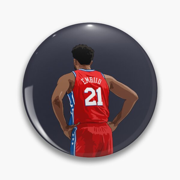 Item preview, Joel Embiid Vector Back Red Qiangy designed and sold by qiangdade.