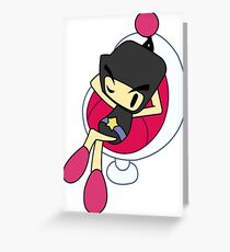 Black Bomberman - Super Bomberman R Greeting Card