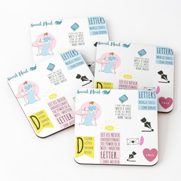 Item preview, Snail Mail Hand Illustrated Letter Writing Penpal Quotes designed and sold by MaryKunzGoldman.