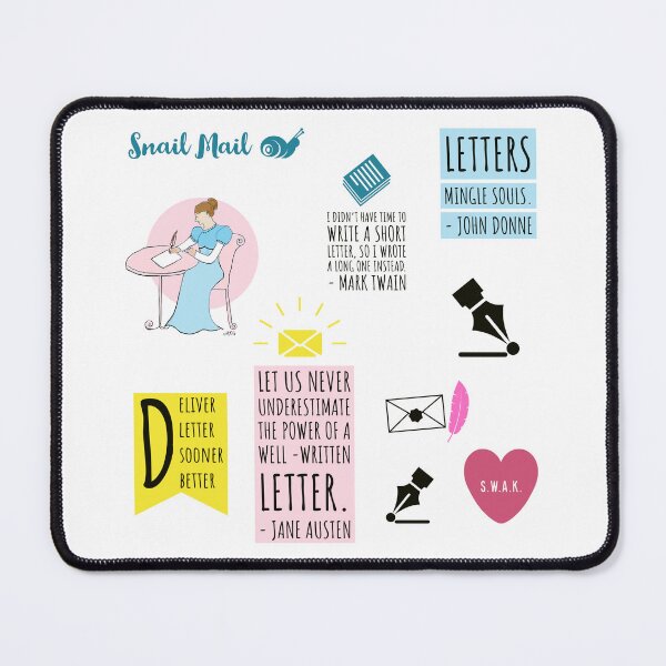 Item preview, Snail Mail Hand Illustrated Letter Writing Penpal Quotes designed and sold by MaryKunzGoldman.