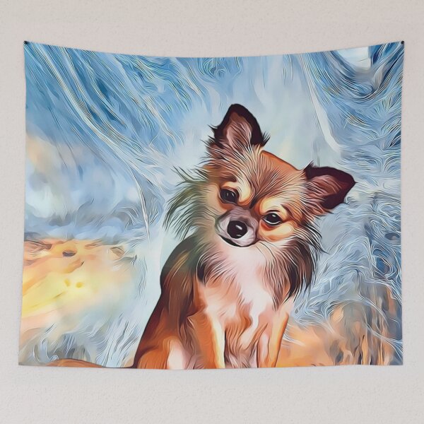 Item preview, Painted Abstract Chihuahua Portrait designed and sold by HappyLifeCreate.