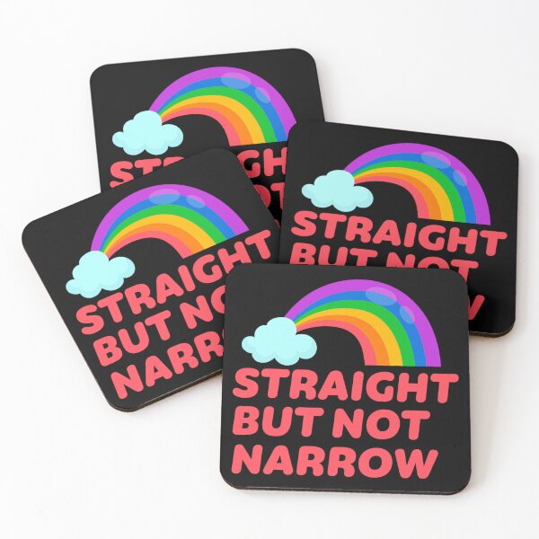 Item preview, Straight But Not Narrow Rainbow Flag Pride Month designed and sold by StickerbashCo.