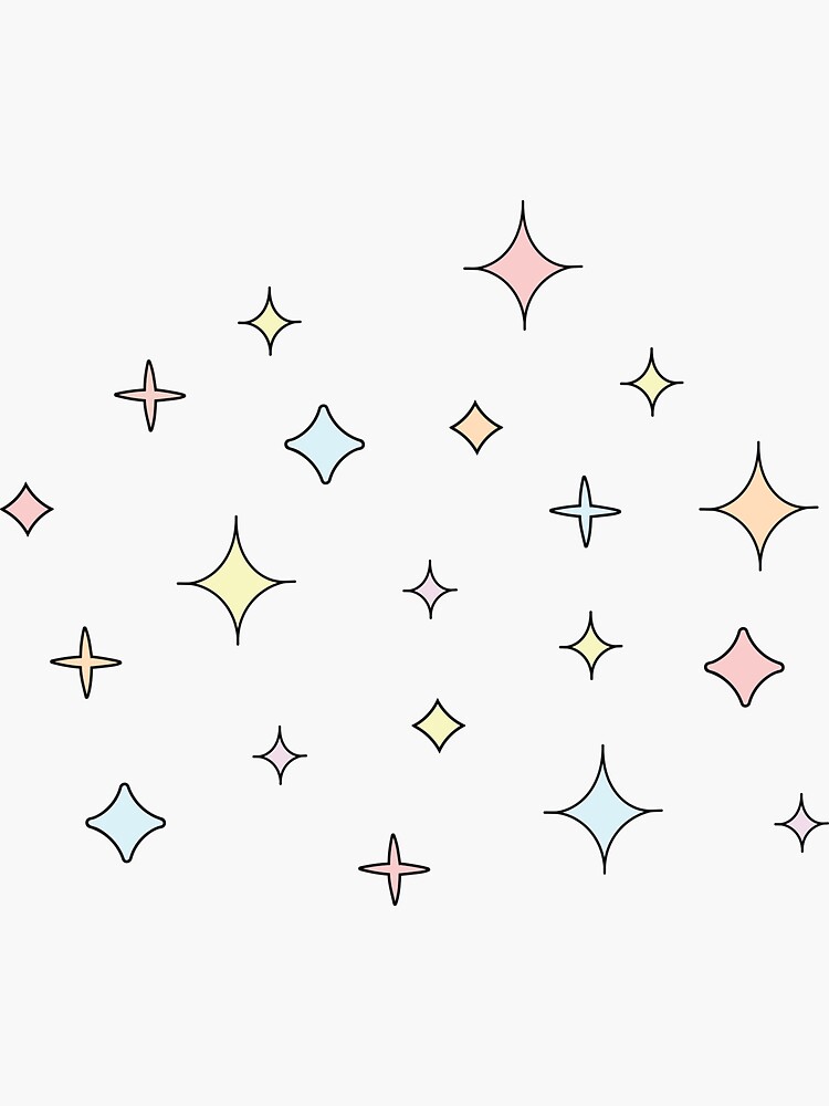 Thumbnail 3 of 3, Sticker, Mini Star Pack Rainbow designed and sold by TaraAnouk.