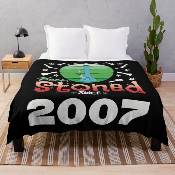 Item preview, Been stoned since 2007 (Green retro vintage sunset with bong) designed and sold by YomeHayin.
