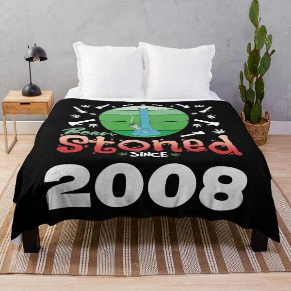 Item preview, Been stoned since 2008 (Green retro vintage sunset with bong) designed and sold by YomeHayin.