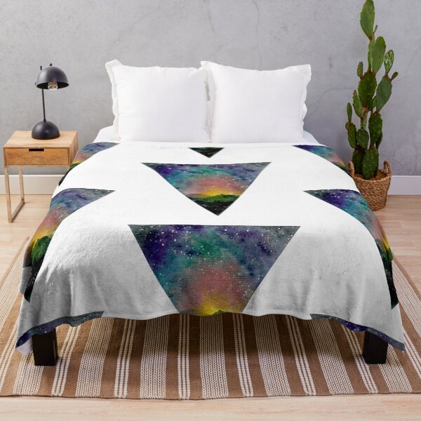 Item preview, Triangle Sunset 2 Stary Sky Watercolor designed and sold by Iro-by-Mona.