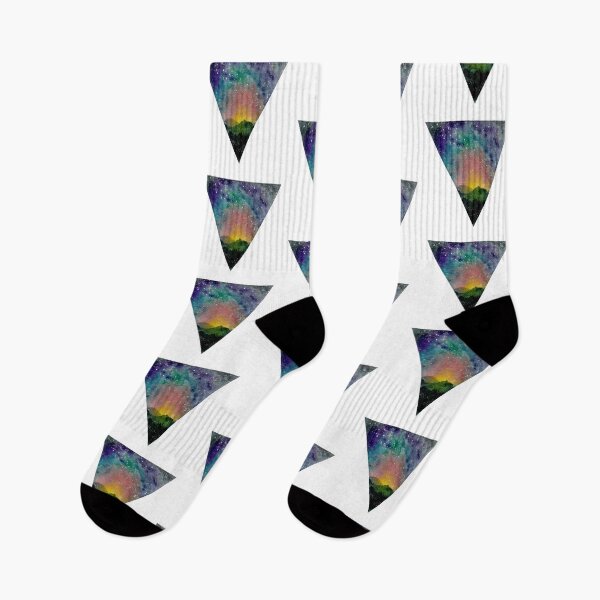 Item preview, Triangle Sunset 2 Stary Sky Watercolor designed and sold by Iro-by-Mona.