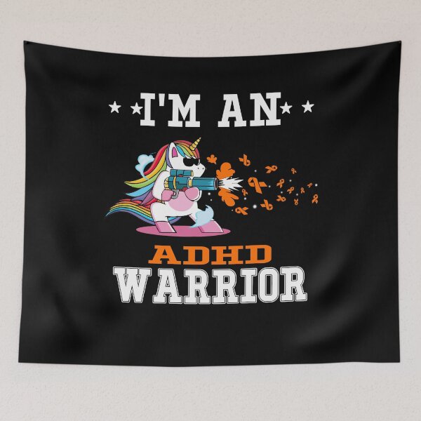 Item preview, Funny Unicorn I'm An ADHD Warrior designed and sold by heppenp.