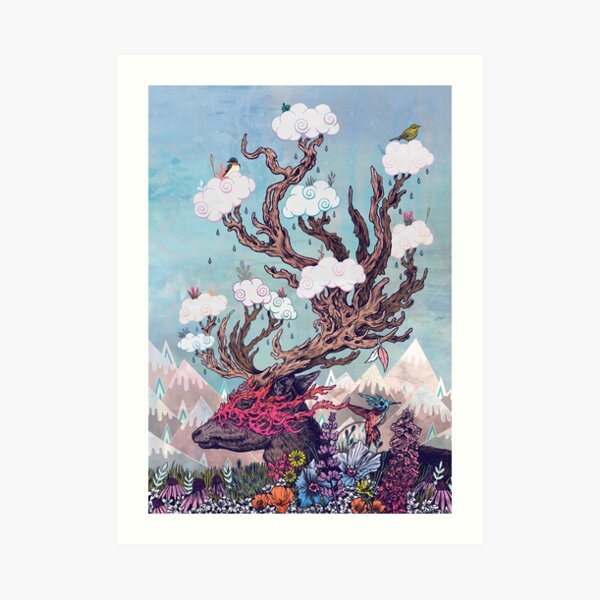 Journeying Spirit (deer) Art Print