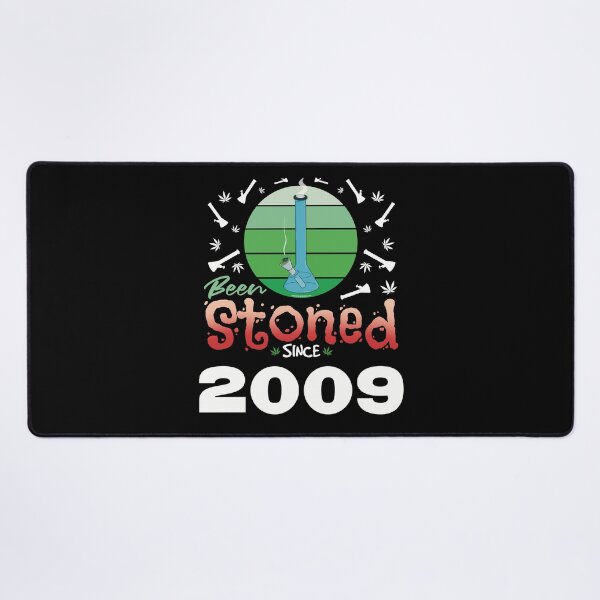 Item preview, Been stoned since 2009 (Green retro vintage sunset with bong) designed and sold by YomeHayin.