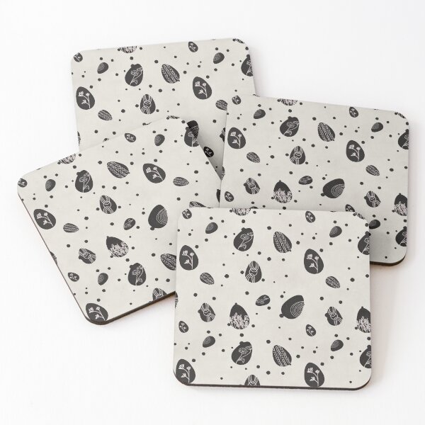 Item preview, Easter Eggs and Flowers - Black designed and sold by AlexEyck.