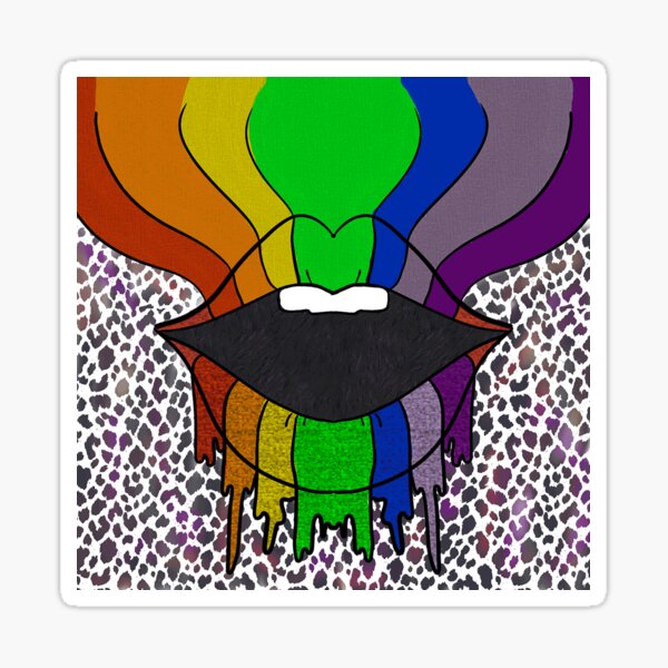 Leopard Rainbow Sticker