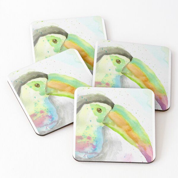 Item preview, Rainbow Toucan Watercolor designed and sold by Iro-by-Mona.