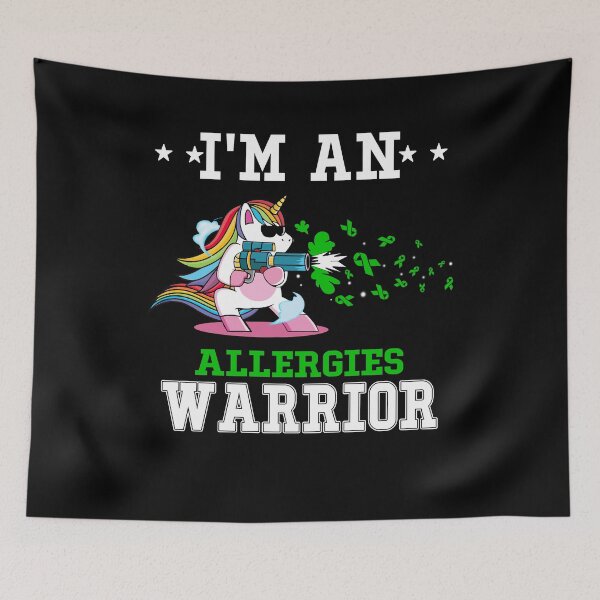 Item preview, Funny Unicorn I'm An Allergies Warrior designed and sold by heppenp.