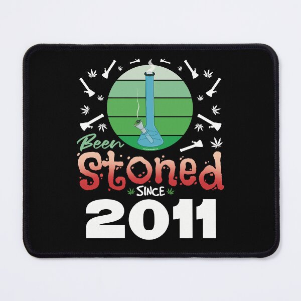 Item preview, Been stoned since 2011 (Green retro vintage sunset with bong) designed and sold by YomeHayin.