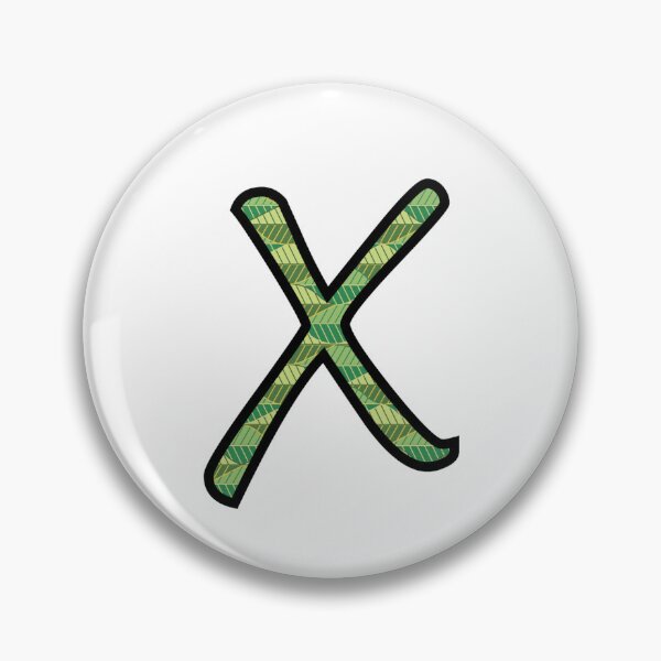Item preview, Green Leaves Lowercase Letter x designed and sold by UrsulaFashion.