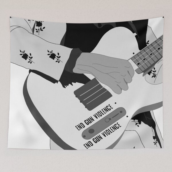 Item preview, HS end gun violence guitar designed and sold by Florence O’Brien.