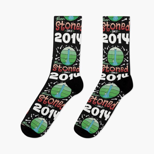 Item preview, Been stoned since 2014 (Green retro vintage sunset with bong) designed and sold by YomeHayin.