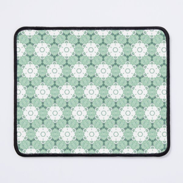Item preview, Mint botanical honeycomb pattern designed and sold by Pacesyte.