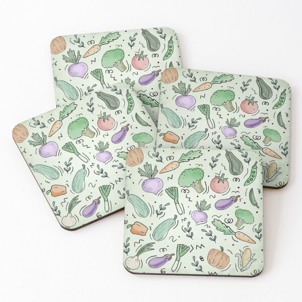 Item preview, Eat Your Greens | Cute Colourful Hand Drawing Vegetable Pattern designed and sold by HarrysMomStudio.