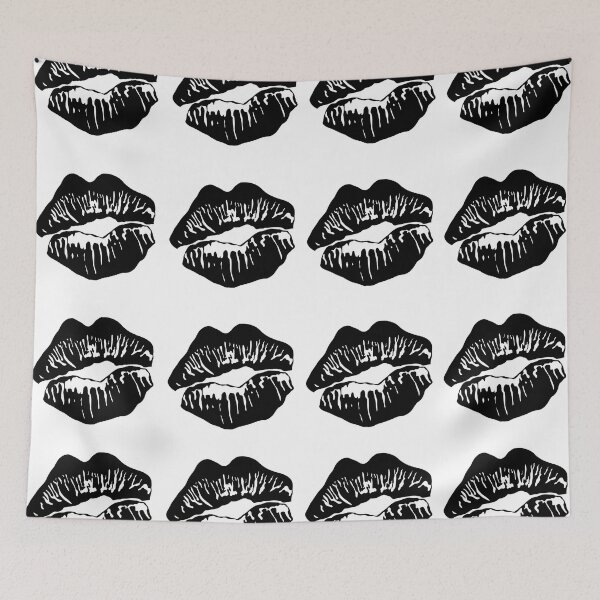 Item preview, lipstick kisses pattern designed and sold by Florence O’Brien.