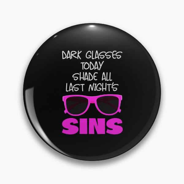 Item preview, Dark Glasses Today…! Pink (on Black) designed and sold by PawsitiveMum.