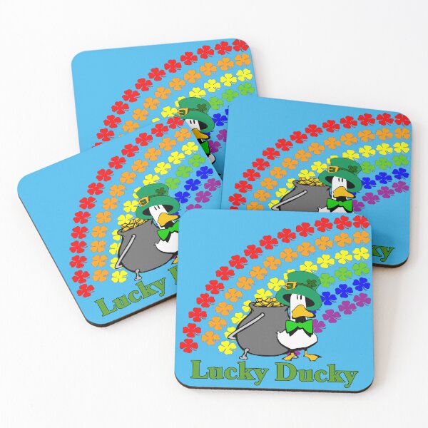 Item preview, Lucky Ducky, Rainbow of Four-Leaf Clovers and a Pot of Gold designed and sold by GreenCarbon2112.