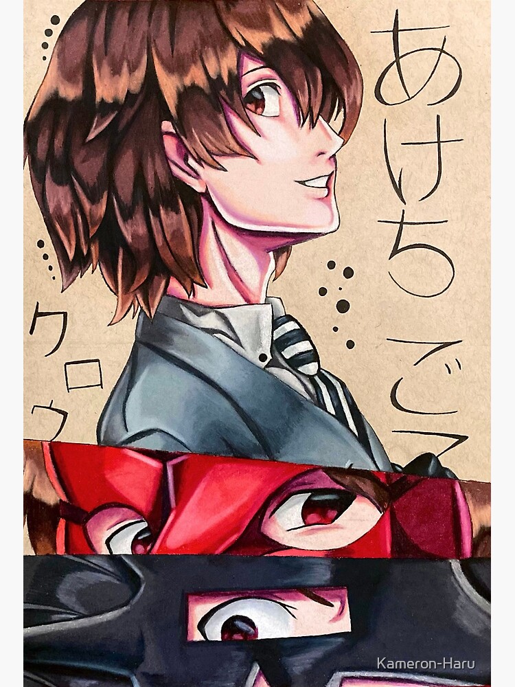 "P5 Goro Akechi Crow fanart" Photographic Print by KameronHaru Redbubble