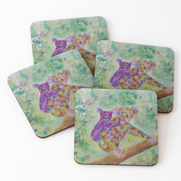 Item preview, Colourful Mother and Baby Koala Bears designed and sold by Casimirasart.