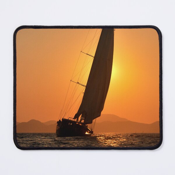 Item preview, big sailboat sailing at sunset designed and sold by laikaincosmos.