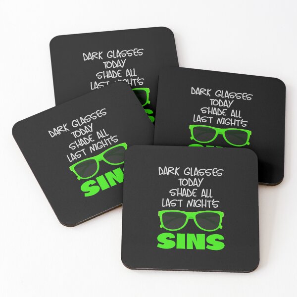 Item preview, Dark Glasses Today…! Green (on Black) designed and sold by PawsitiveMum.