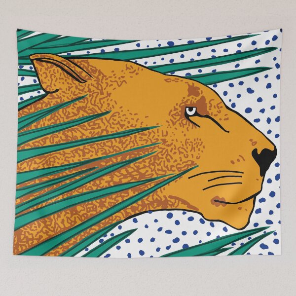 Item preview, Wild Animal Collection- Lioness with Green Leaves designed and sold by jennyblairarts.
