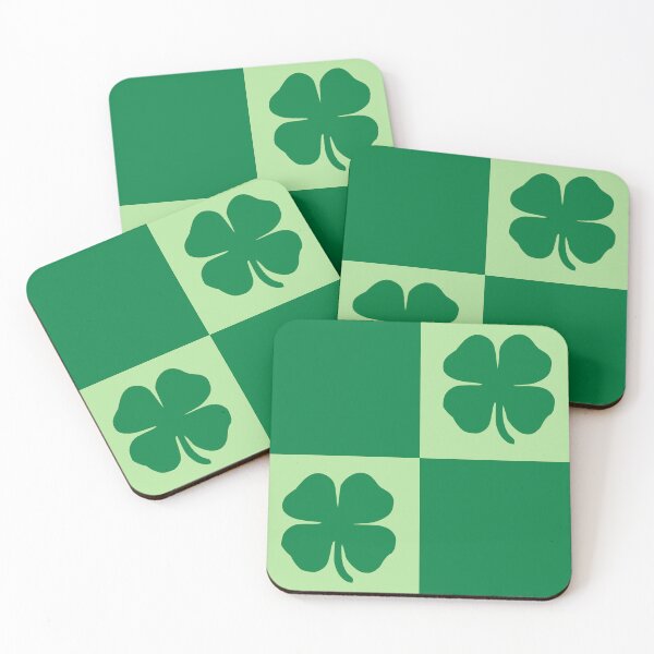 Item preview, St Patrick's day Checkered Shamrock Pattern | Four Leaf Clover | Irish luck St Patrick's day Celebration designed and sold by Violet Treasures.