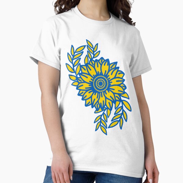 Vista previa del artículo con la obra «Girasol y rama de olivo de Ucrania», diseñado y vendido por radiantdark.