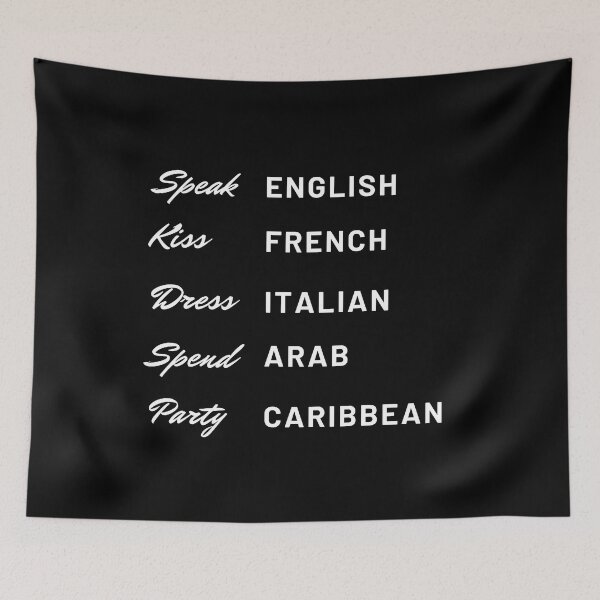 Item preview, Speak english kiss french dress italian spend arab party caribbean designed and sold by uranus-art.