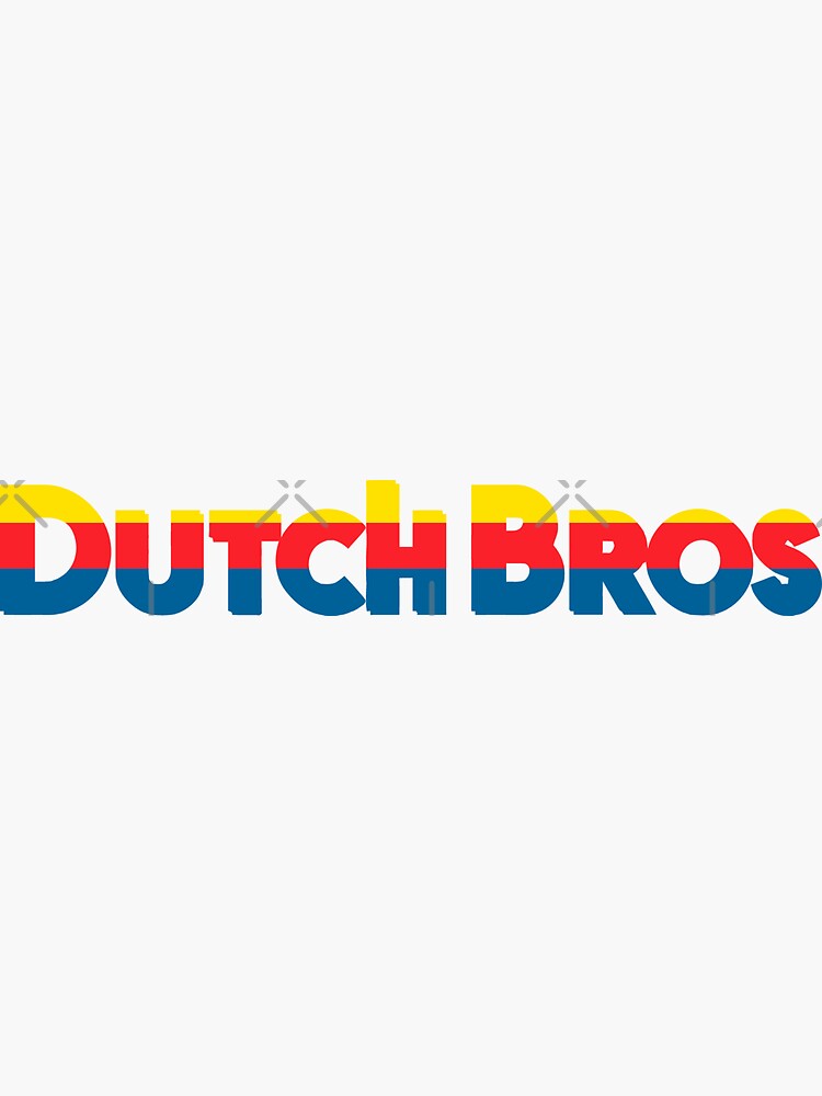 "Dutch Bros Merch Dutch Bros" Sticker by RanaMia Redbubble