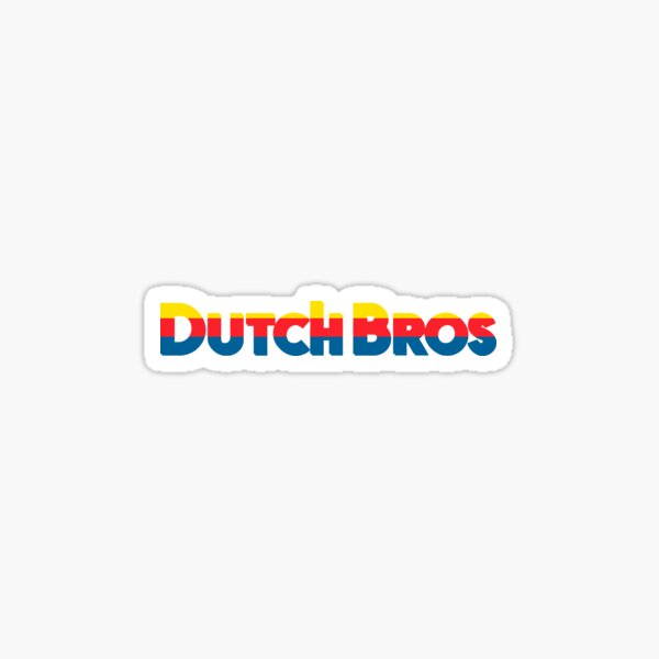 Dutch bros logo printed decal - double wall high grade acrylic