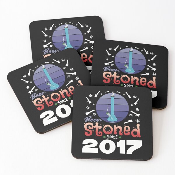 Item preview, Been stoned since 2017 (Purple retro vintage sunset with bong) designed and sold by YomeHayin.